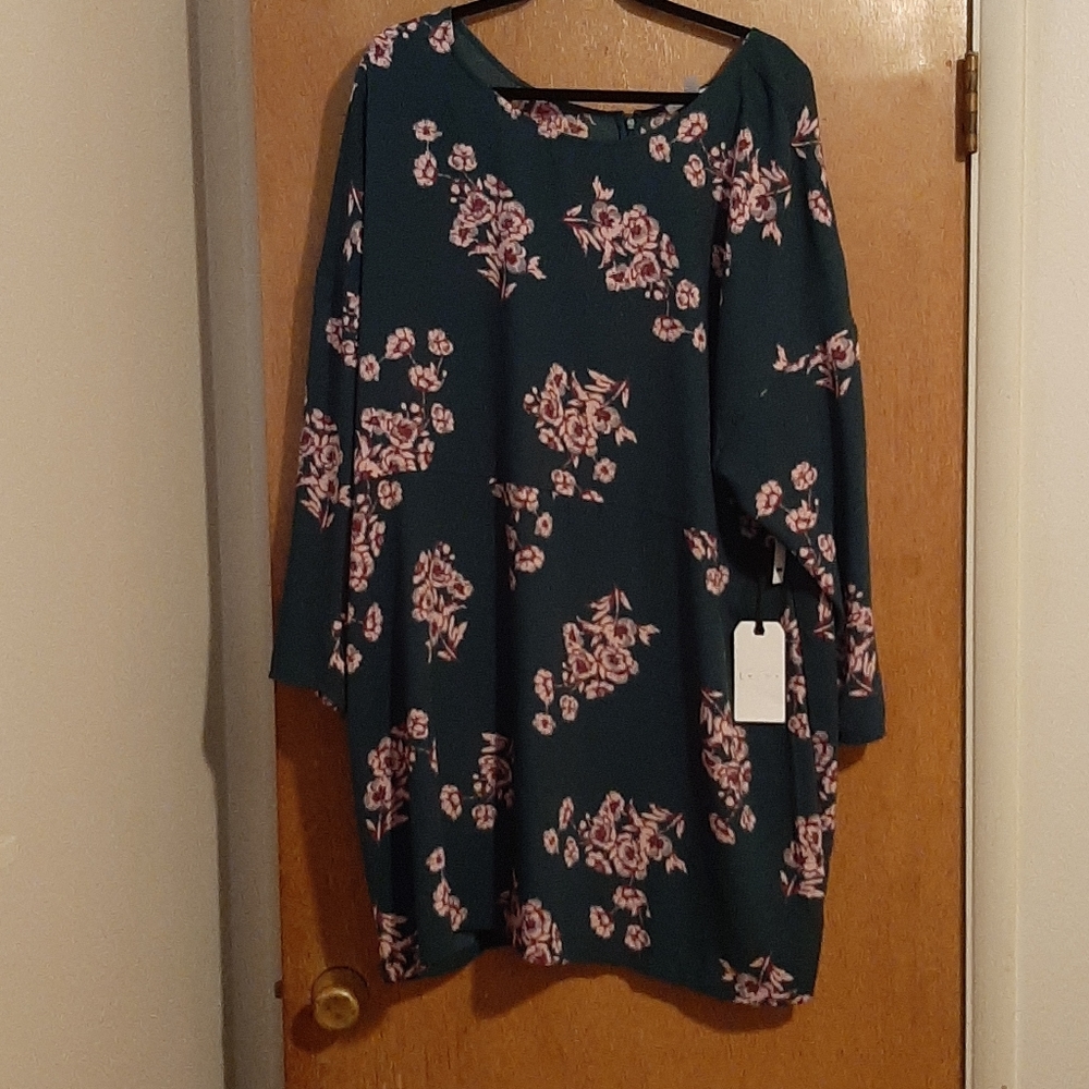 Plus size sheath dress with button up sleeves